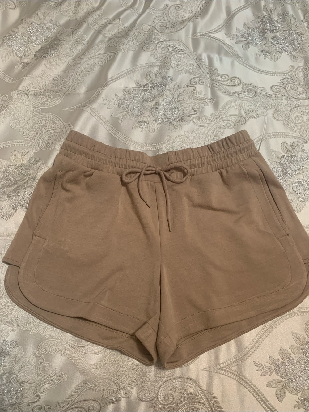 Bailey 44 Taupe Knit Drawstring Athletic Shorts